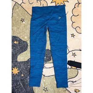Gymshark Vital Seamless Leggings Blue Marl High Waisted Medium